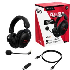 HyperX Cloud II Wireless Headset Black - Premium Comfort & Immersive Sound Experience